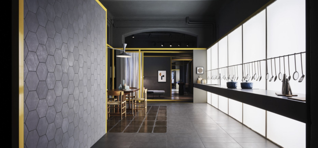Two-toned commercial tile design.