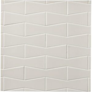 Shasta from Pure by Sonoma Tilemakers Detail image of a white geometric eight shape floor tile.