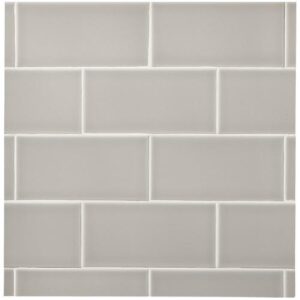 Point Reyes from Pure by Sonoma Tilemakers Closeup of greige subway tile.