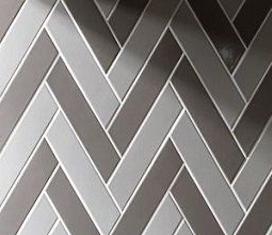 light and dark brown chevron v shaped tile
