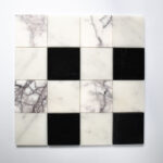 Black, Avalon, Lilac Polished Marble Mosaic