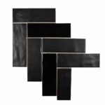 Brick Herringbone Matte Black