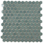 Teal - 1in Hexagons - Glossy