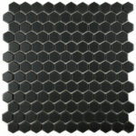 Black - 1in Hexagons - Matte