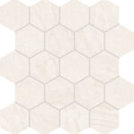 White - Cross Cut Mosaico Hexagon