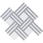 Snow White, Allure Multi Finish Maze Basket Marble Mosaic