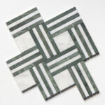 Avalon, Verde Capri Multi Finish Maze Basket Marble Mosaic
