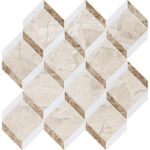 Diana Royal, Snow White Multi Finish Steps 3d Marble Mosaic